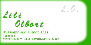 lili olbort business card